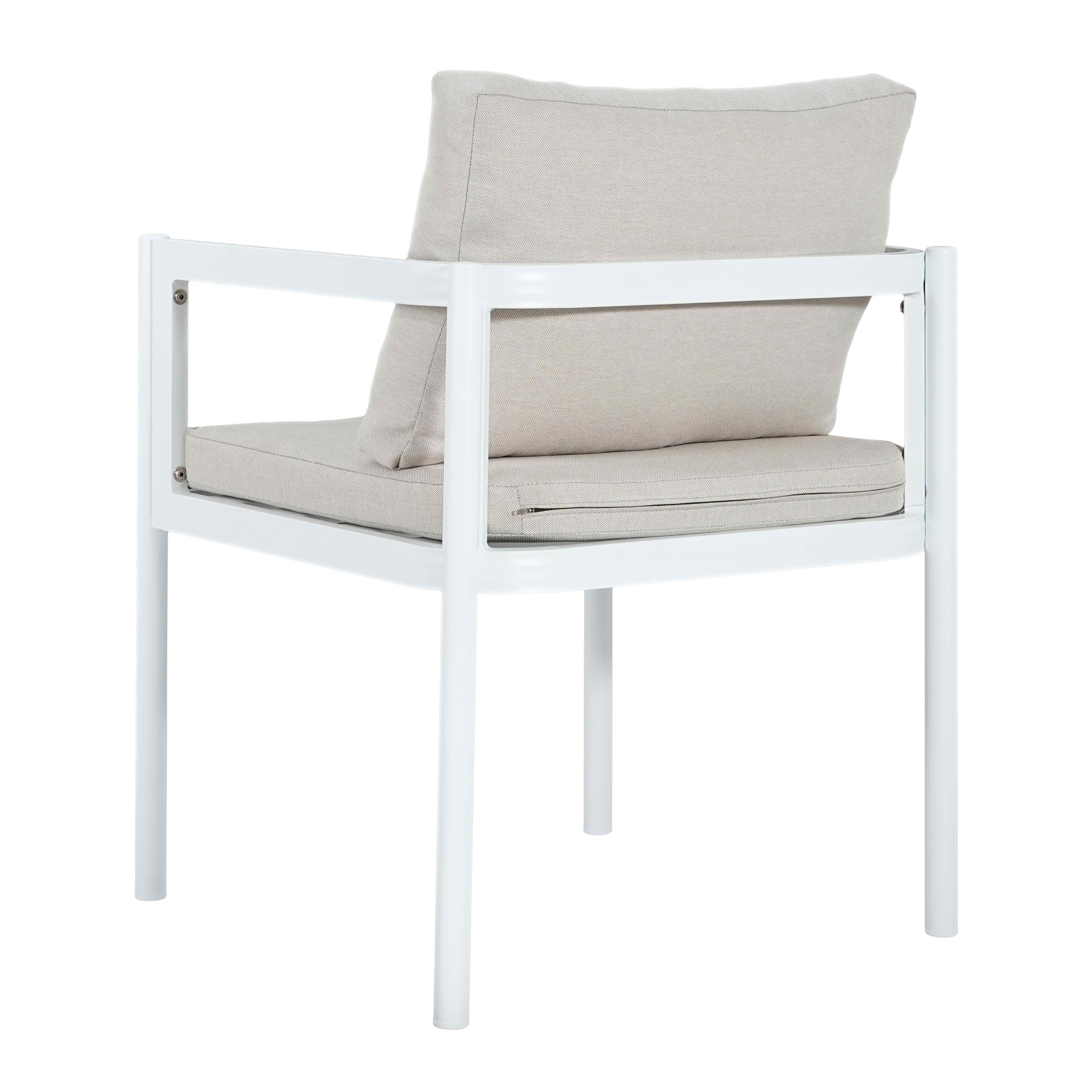 MAYEERTY Set of 2 All-Weather Aluminum Outdoor Patio Chairs with Armrests 300lbs Capacity