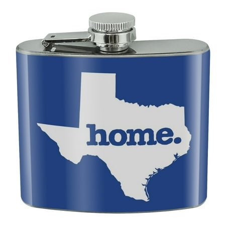 

Texas TX Home State Solid Navy Blue Officially Licensed Stainless Steel 5oz Hip Drink Kidney Flask