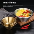 thumbnail image 3 of Bol à Salade Robuste en Acier Inoxydable 304, Bol Rond en Métal Idéal pour Servir du Riz, des Nouilles et des Soupes, Design Élégant pour les Repas Quotidiens, Bol Rond en Métal, 3 of 7