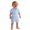 Q196 Blue, variant on Likimi Infant Toddler Girls Outfit Set Short Sleeve Solid Color V Neck Tops With Shorts Comfort Clothes Set Size 9-12 Months