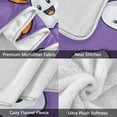 thumbnail image 3 of Yayeee Throw Blanket for Couch Soft Warm 60" x 80" Sofa Chair Bed Decoration, Halloween Ghosts Purple, 3 of 7