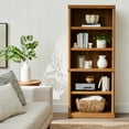 thumbnail image 6 of Better Homes & Gardens 71" Ashwood Road 5 Shelf Bookcase, Light Honey Finish, 6 of 8