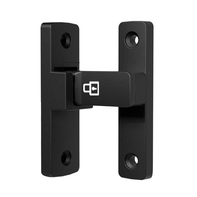 Pestillo de puerta de , cerradura de perno para puertas, herrajes de metal luminoso, pestillo abatible, cerradura de puerta de seguridad para Negro