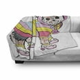 thumbnail image 3 of Yorkie Soft Flannel Fleece Throw Blanket, Dog with Sports Gear on Running Gear on Going for a Walk Colorful Dress Fun, Cozy Plush for Indoor and Outdoor Use, 70" x 90", Multicolor, by Ambesonne, 3 of 6