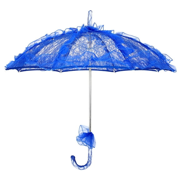 LOLIPPYY Princess Lace Umbrellas Blue 1Set for Children Performance and Dance