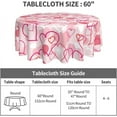 thumbnail image 4 of Valentines Day Tablecloth 60 Inch Round Pink Love Hearts Tablecloth Romantic Valentines Day Table Cloth Dust-Proof Wrinkle Resistant Rustic Tablecloth for Home Dining Room Party, 4 of 6
