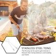 thumbnail image 3 of Pinces de Cheminée Barbecue Camping Pinces à Charbon Extérieures 2 Pcs, 3 of 9