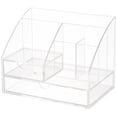 thumbnail image 1 of Organizador de escritorio de acrílico, soporte para bolígrafos y lápices labiales con cajón para el hogar., 1 of 8