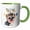 Green/White, variant on 3drose, Adorable Yorkshire Terrier Dog King for a Day Cute Dog Lovers, 15oz Mug