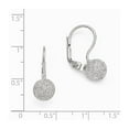 thumbnail image 3 of FB Jewels Leslie's SS Radiant Essence Rhodium-plated Leverback Earrings, 3 of 3