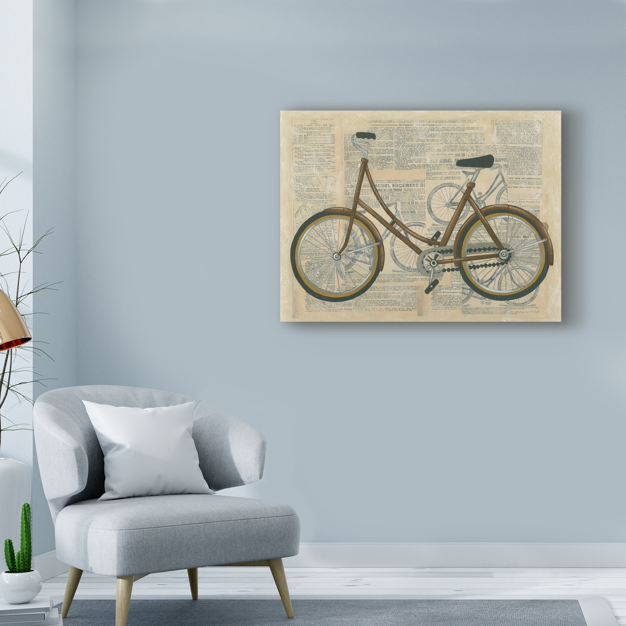Trademark Fine Art 'Tour by Bicycle II' Canvas Art by Chariklia Zarris