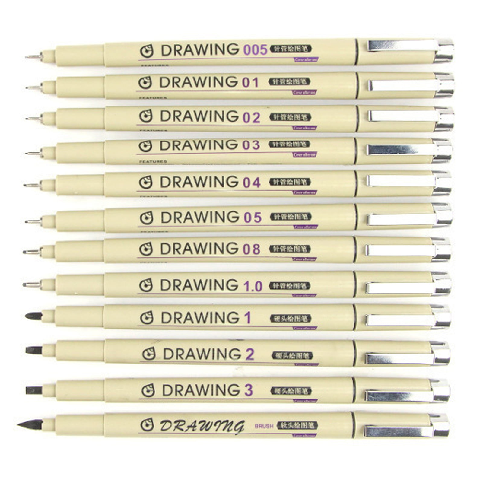 Micro Fineliner Drawing Art Pens: 6 Black Fine Line Waterproof Ink Set  Artist Supplies Archival Inking Markers Pigment Liner Journaling Sketch  Outline