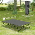 thumbnail image 3 of Outsunny 76" Two Person Folding Camping Cot with Carrying Bag, Dark Grey, 3 of 10