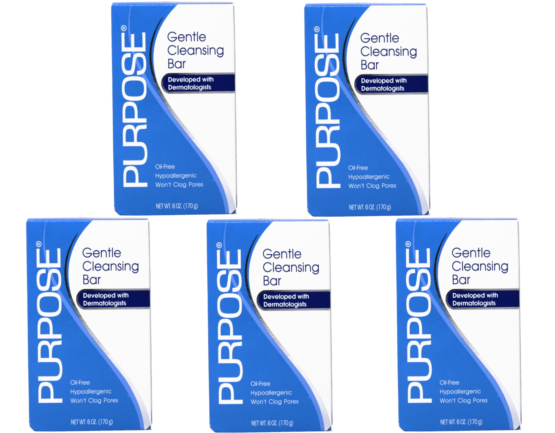 5 Pack - PURPOSE Cleansing Bar 6 oz Each - Walmart.com