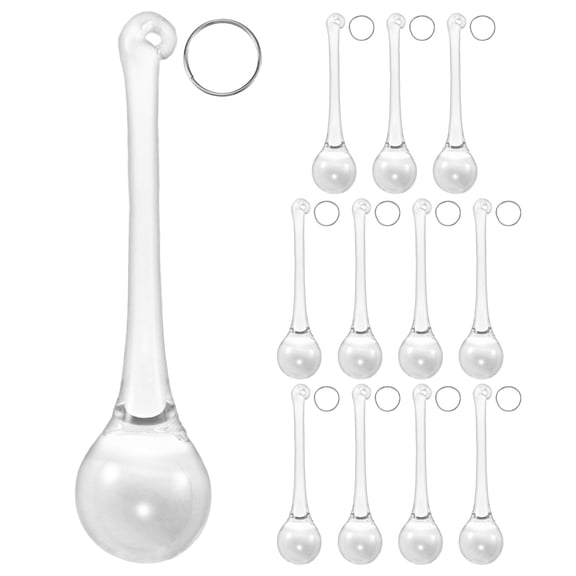 Uxcell 12-Pack Crystal Raindrop Prisms, 78mm Replacement Chandelier Teardrop Icicle Drops Hanging Pendant for Lamp [Clear]