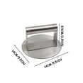 thumbnail image 3 of Grill Presses Aqestyerly Steel Rectangular Lattice Meat Press Board with Wooden Handle Meat Press, 3 of 6