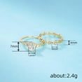 thumbnail image 5 of VOLALO 2pcs His and Hers Wedding Ring Sets Couples Engagement Rings Women and Men 925 Sterling Silver AAA Cubic Zirconia Wheat Spike Leaf Geometric Couple Rings, 5 of 7