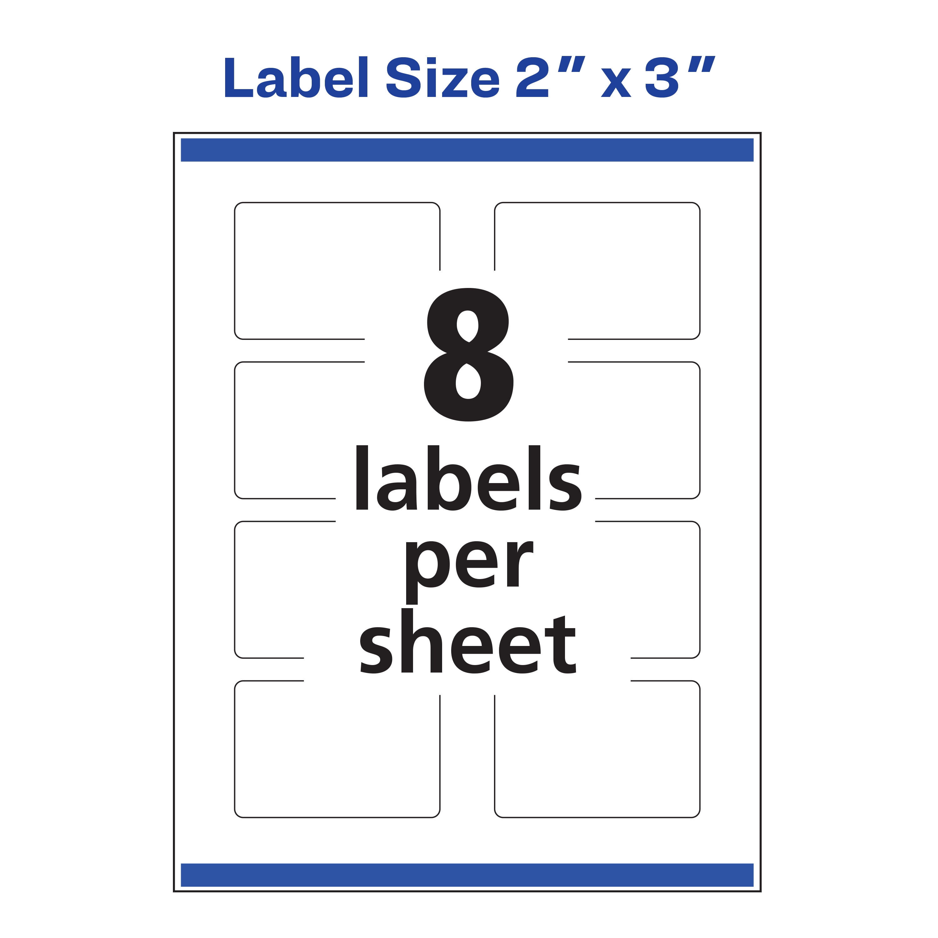 Avery Waterproof Rectangle Labels with Sure Feed, Print to the Edge, 2