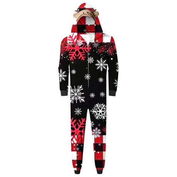 Men's Matching Pajama Set Print with Long Sleeve Top and Pants for Family Holiday Wear