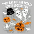 thumbnail image 2 of Girl's Star Wars Halloween Not the Treats  Graphic Tee Athletic Heather Large, 2 of 5