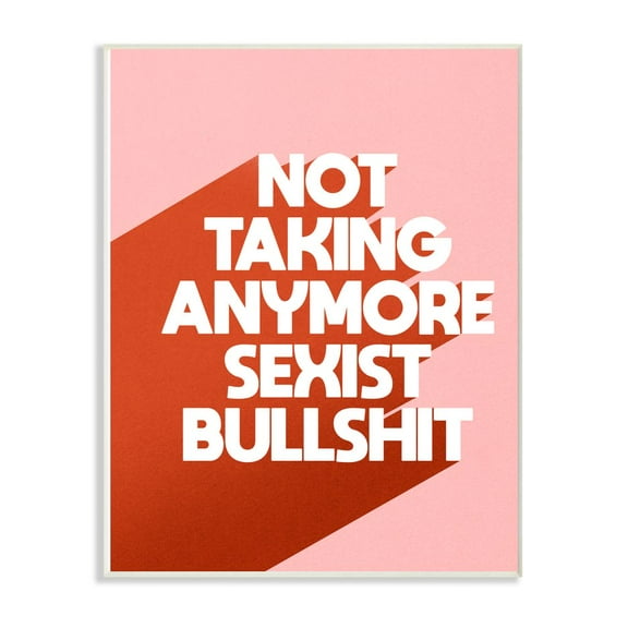 Stupell Industries Not Anymore Funny Word Modern Pink Design Wall Plaque Art by Daphne Polselli