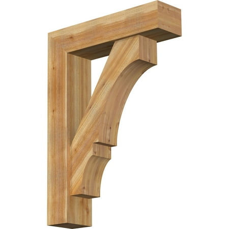 

8 W x 32 D x 44 H Balboa Block Rough Sawn Bracket w/ Offset Brace Western Red Cedar
