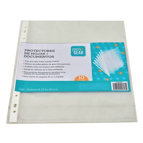 Protector de Hojas Tamaño Carta Pen + Gear 10 piezas