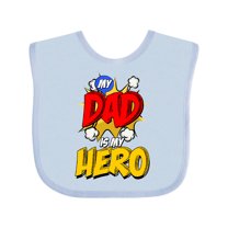 Inktastic Dad is My Hero Boys or Girls Baby Bib