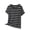 Gray, variant on Womens T-Shirts Thin Stripe V Neck Short Sleeve Loose Casual Tops Summer Everyday Tees