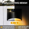 thumbnail image 4 of Paquete de 4 luces solares para exteriores, focos solares, iluminación LED para exteriores, impermeables, inalámbricas, luces de pared para jardín y patio., 4 of 5