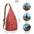 thumbnail image 4 of Bone Design Sling Backpack - Fun Dog Lover Gift, Fashionable Crossbody Pack with Multiple Pockets, 4 of 4