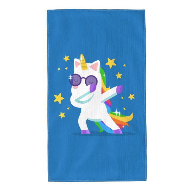 Fotbe Cool Unicorn Star Golden Toalla Premium con Patrón, Toalla de Microfibra de Secado Rápido, Ligera y Altamente Absorbente (27.5x16in), Ideal para Uso Diario