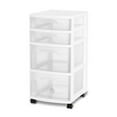thumbnail image 1 of Sterilite 4 Drawer White Cart, 1 of 6