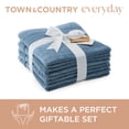 thumbnail image 6 of TOWN & COUNTRY EVERYDAY 4-Piece Solid Dobby Border Washcloth Set, 13"x13", 100% Cotton, Plush & Absorbent 650GSM, Blue, 6 of 9