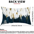 thumbnail image 5 of Navy Blue White Gray Lumbar Pillow Covers 12X20 Inch Set of 2 Watercolor Abstract Graffiti Decorative Pillow Cases Neutral Minimali Cushion Case Morden Home Decor for Sofa Couch Porch Outdoor, 5 of 6