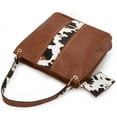 thumbnail image 7 of Montana West Purses for Women Hobo Shoulder Handbags with Zipper, Cow Print-Brown, 7 of 7