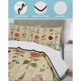thumbnail image 4 of Quilts Full Size Bedding Set, Retro Pastoral Floral Lightweight Quilted Comforter, Boho Wildflower Botanical Rose Daisy Soft Reversible Bedspread Coverlet with Pillow Covers for All Season, 78" x 90", 4 of 7