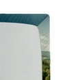 thumbnail image 3 of Ambesonne Green Fitted Sheet, Countryside Forest Lake, Twin XL Size, Green Blue, 3 of 3