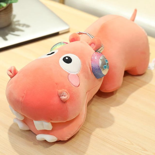 Almohada de peluche de hipopótamo grande de 40/60/80CM, juguete de peluche suave con dientes grandes, muñeco de dibujos animados, regalos bonitos para niños, regalo de cumpleaños, 1 ud.