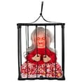 thumbnail image 1 of Halloween Cage Ghostes Hanging Decoration Scary Skulles Action Activated Prison Inmate Props Funny Halloween Skeleton Prisoner For Home Garden Halloween Decoration, 1 of 9