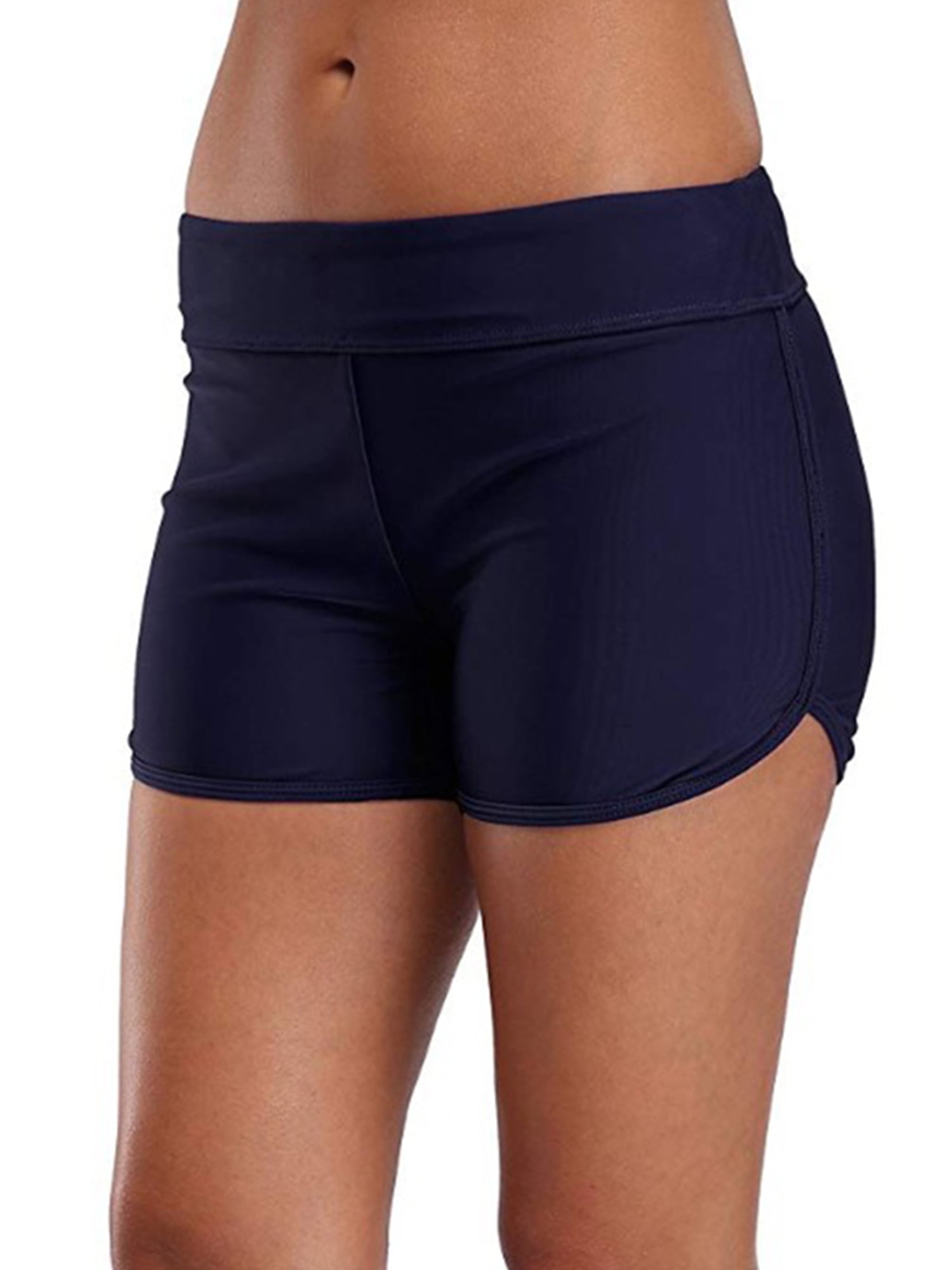 navy blue boy shorts swimwear