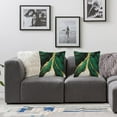 thumbnail image 3 of Emerald Green and Gold Throw Pillow Cover 18x18 Inch Marble Cushion Modern Farmhouse Pillow Covers Soft Pillow Cases for Couch Sofa Bedroom Outdoor Home Decor Set of 2, 3 of 6