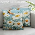 thumbnail image 3 of Heduofu Decorative Pillow Covers Daisy Decor Outdoor Summer Couch Throw Pillow Cover Case  Yellow Blue Floral Flower Farmhouse Sunflower Decor for Sofa Living Room Patio Home Decor White, 3 of 5