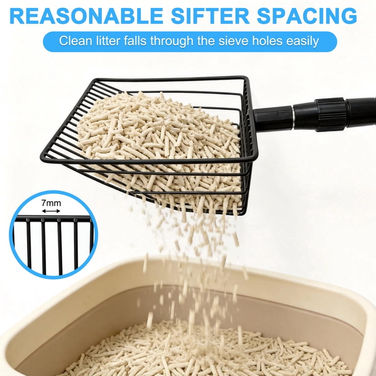 Telescopic Metal Litter Scoop with 42" Handle photo 4