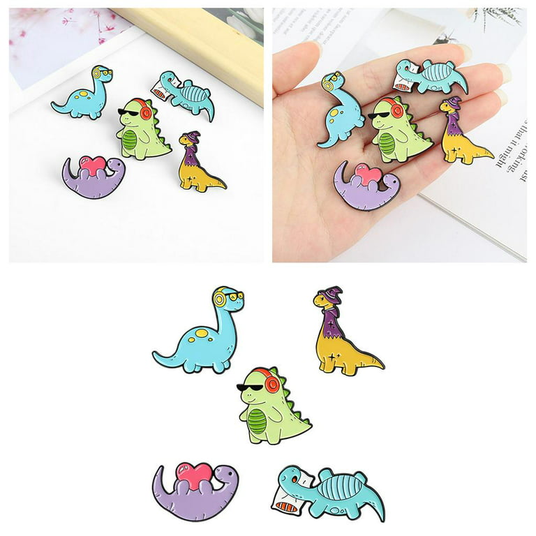 7 Cute Pins for Kids - Enamel Pins for Backpack Aesthetic Cute Pins for  Jackets Enamel Pin Sets for Bookbags, Cool Pins for Jackets, Dinosaur Lapel