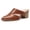 dark brown, variant on Women Slip-On Sandals — Closed-Toe, Stacked Block Heel Slides with Cutout Open-Back Mule Design