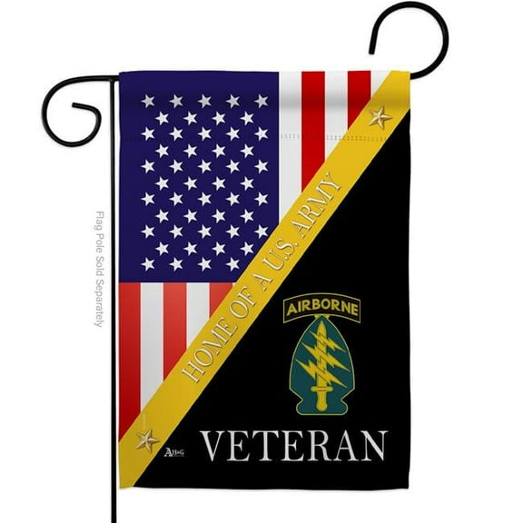 Americana Home & Garden G142889-BO 13 x 18.5 in. Home of Special Forces Airborne Garden Flag with Armed Army Double-Sided Decorative Vertical House Decoration Banner Yard Gift
