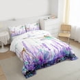 thumbnail image 3 of Homewish Floral Lavender Bedding Comforter Set 2pcs for Kids Children Teens Girls,Flying Butterflies Twin Comforter Sets Microfiber,Spring Garden Breathable Bedding Set,Microfiber Bedroom Decor, 3 of 8