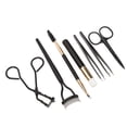 thumbnail image 4 of Juego de 7 herramientas de maquillaje para cejas, pestañas, rizador, tijeras y pinzas, color negro., 4 of 14
