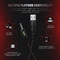 thumbnail image 5 of Xbox Casque, Casque de Jeu avec Son Surround Stéréo 7.1, Casque PS4 avec Micro à Réduction de Bruit et Lumière LED, Compatible avec Xbox Series X/S, PS4, PS5, PC (Rouge), (K2), 5 of 5
